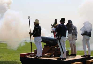 Photo of the Cannons at Put-in-Bay