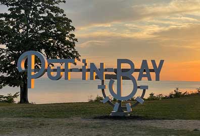 Put-in-Bay - A sunset view of the island.